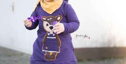 Hoodiekleid aus Vintage Ringel